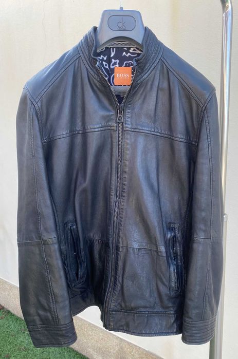 Casaco de Couro Hugo Boss Orange Original - Muito bom estado