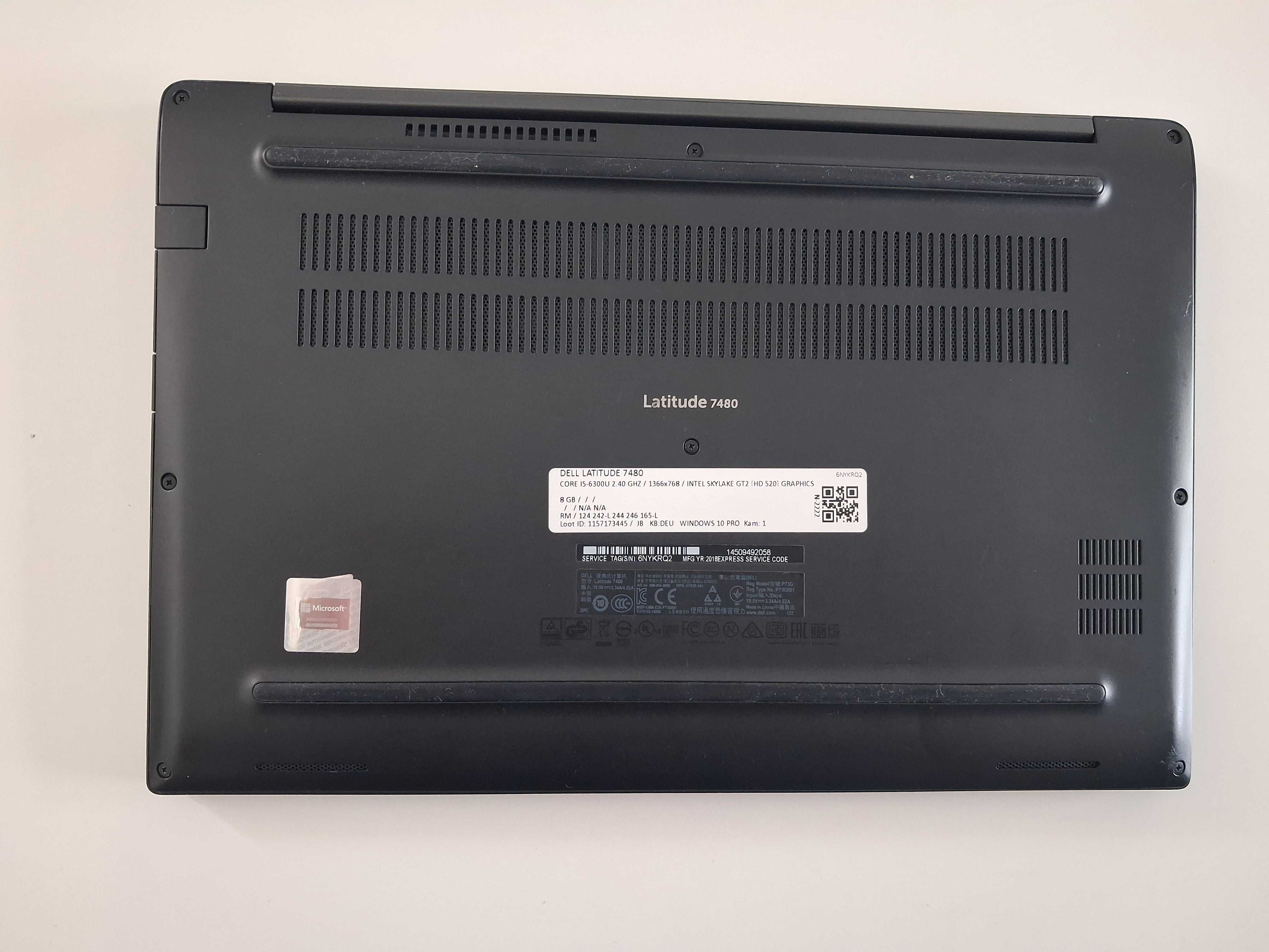 Laptop Dell Latitude 7480 Intel Core I5 14 cali z windows 10