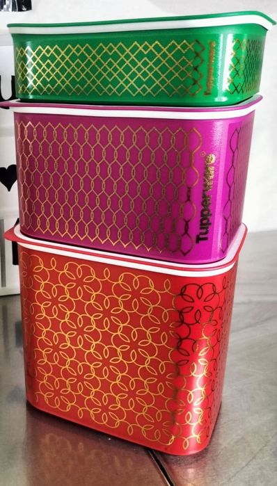 3 Caixas 500ml + 1.3L + 2.1L Tupperware