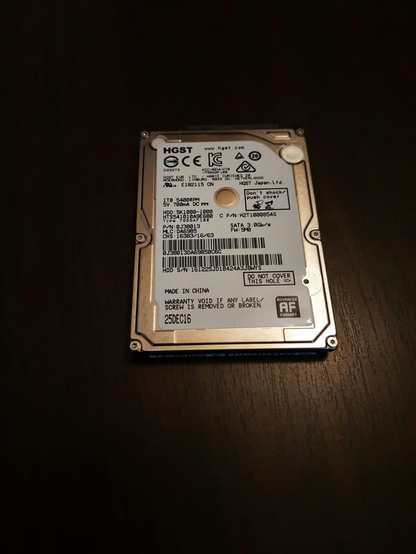 Disco rígido HDD 1 Tb