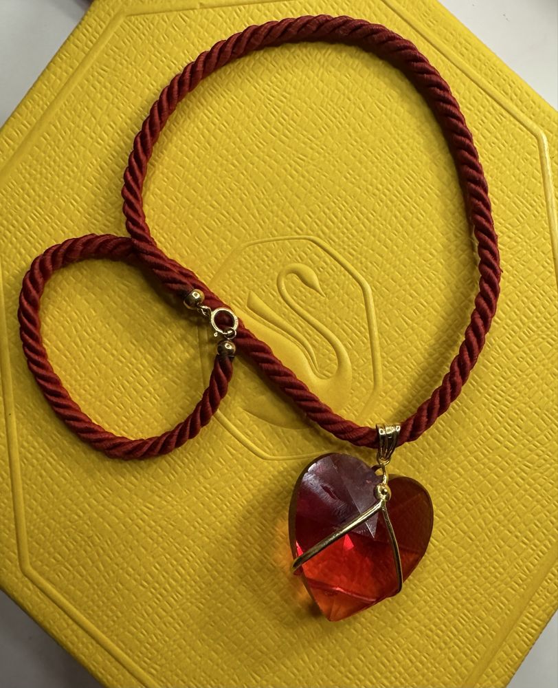 Oryginalne, nowe serce Swarovski limitowane wykonczone złotem okazja