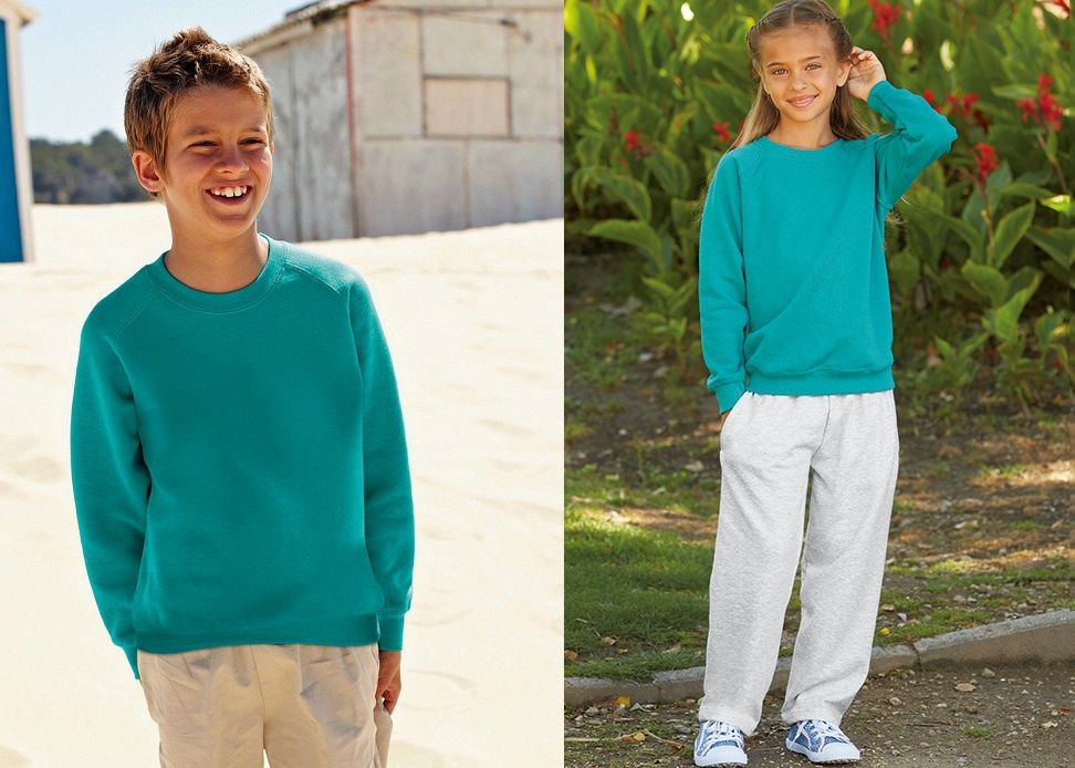 Дитячий Світшот на флісі Реглан Fruit of the Loom Різні розміри