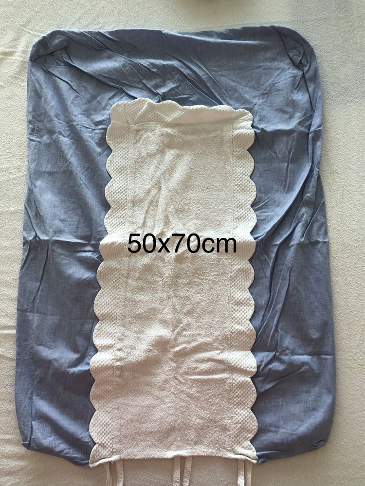 Lençois e protetor para cama de grades/berço