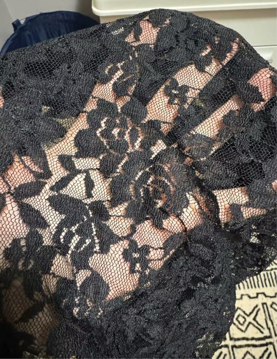 Мереживні штани чорні