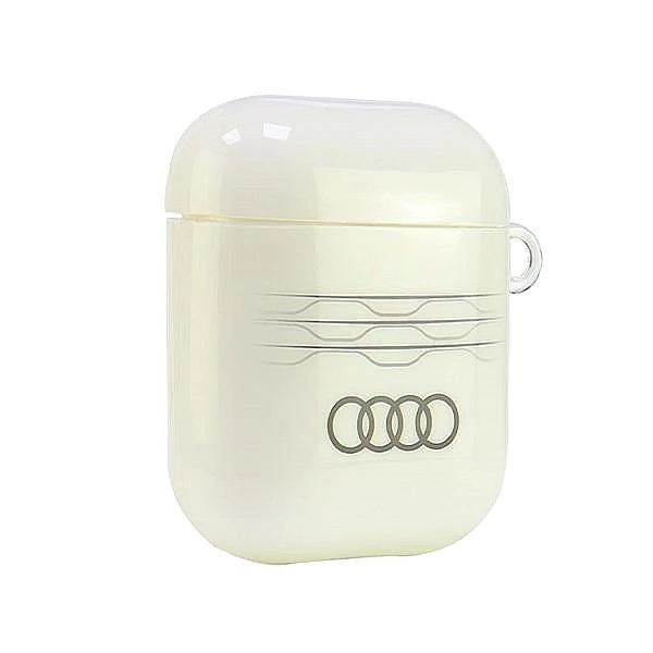 Etui Audi IML Geometric Pattern na AirPods 1 / 2 - białe