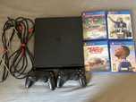 PlayStation 4 Slim 1TB + 2 pady + gry + komplet kabli