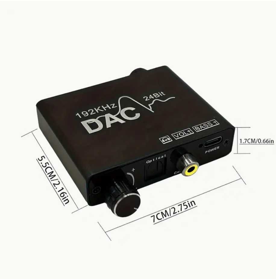 DAC 192 KHz Przetwornik Cyfrowo-analogowy Wzmacniacz Słuchawkowy Tosli