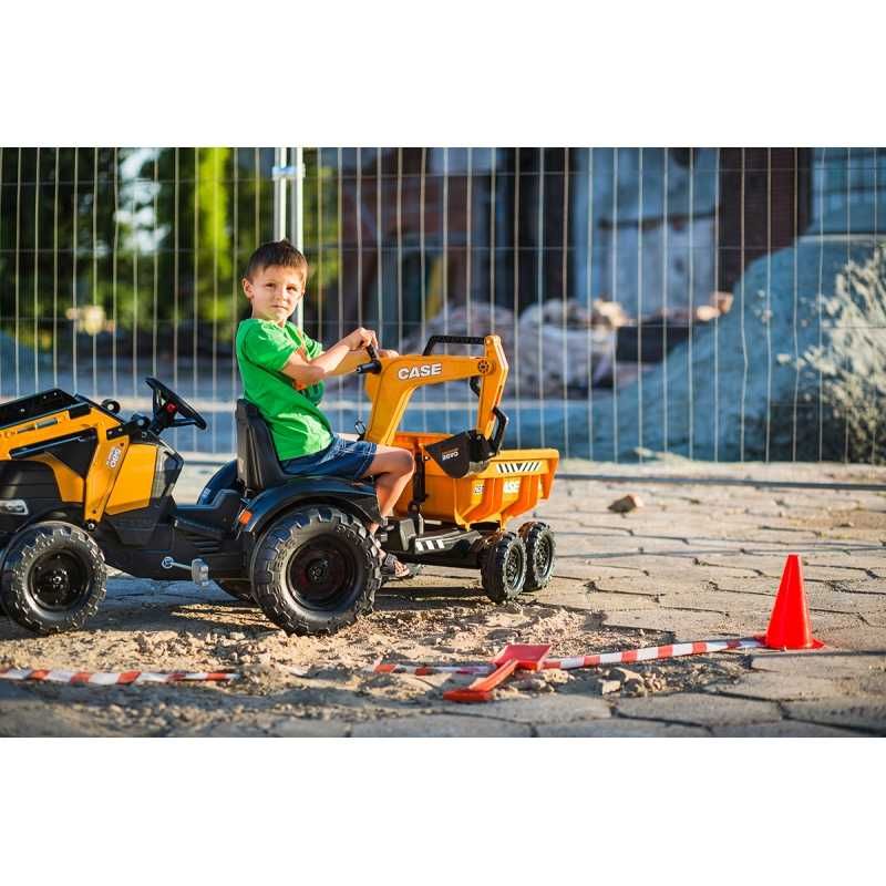 Traktor Case IH Pomarańczowy z Przyczepką Ruchoma Łyżka od 3 Lat