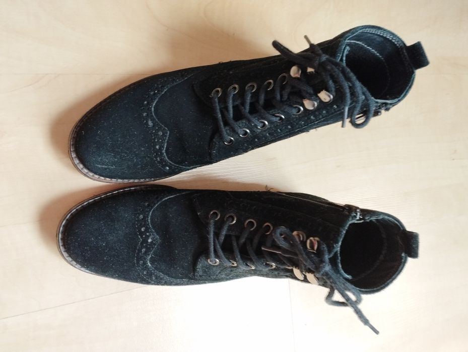 Deichmann 5th avenue czarne botki zamszowe 37