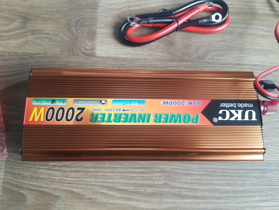 Инвертор 2000 W Автомобильный преобразователь 12 на 220v в автомобиль
