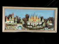 Stara piękna Diorama zamek dekoracja ścienna obraz DR1108