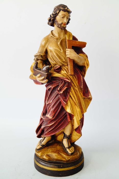 Święty Józef figura drewniana rzeźba polichromia piękna 2