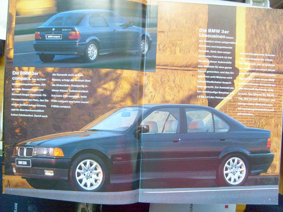 BMW 1996 (2/95) 3 E36, 5 E34, 5 E39, 7 E38, 8 E31 prospekt 24 str. BDB