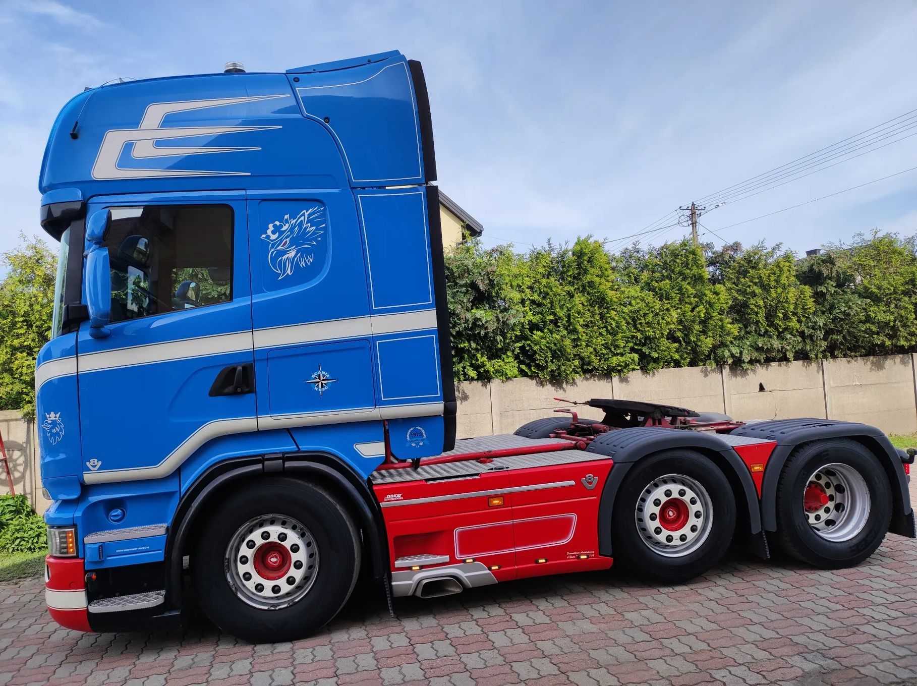 Scania V8 R520 6x2 Pusher 70ton R500  3 osiowy