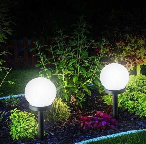 NOWE 4x LAMPA SOLARNA kula lampki solarne do ogrodu kule wbijane led