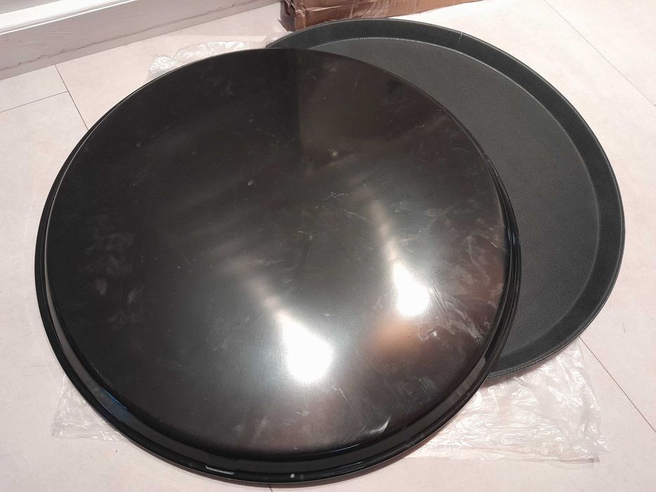 Dwie duże tace cateringowe 46 cm Relaxdays antypoślizgowe nowe outlet