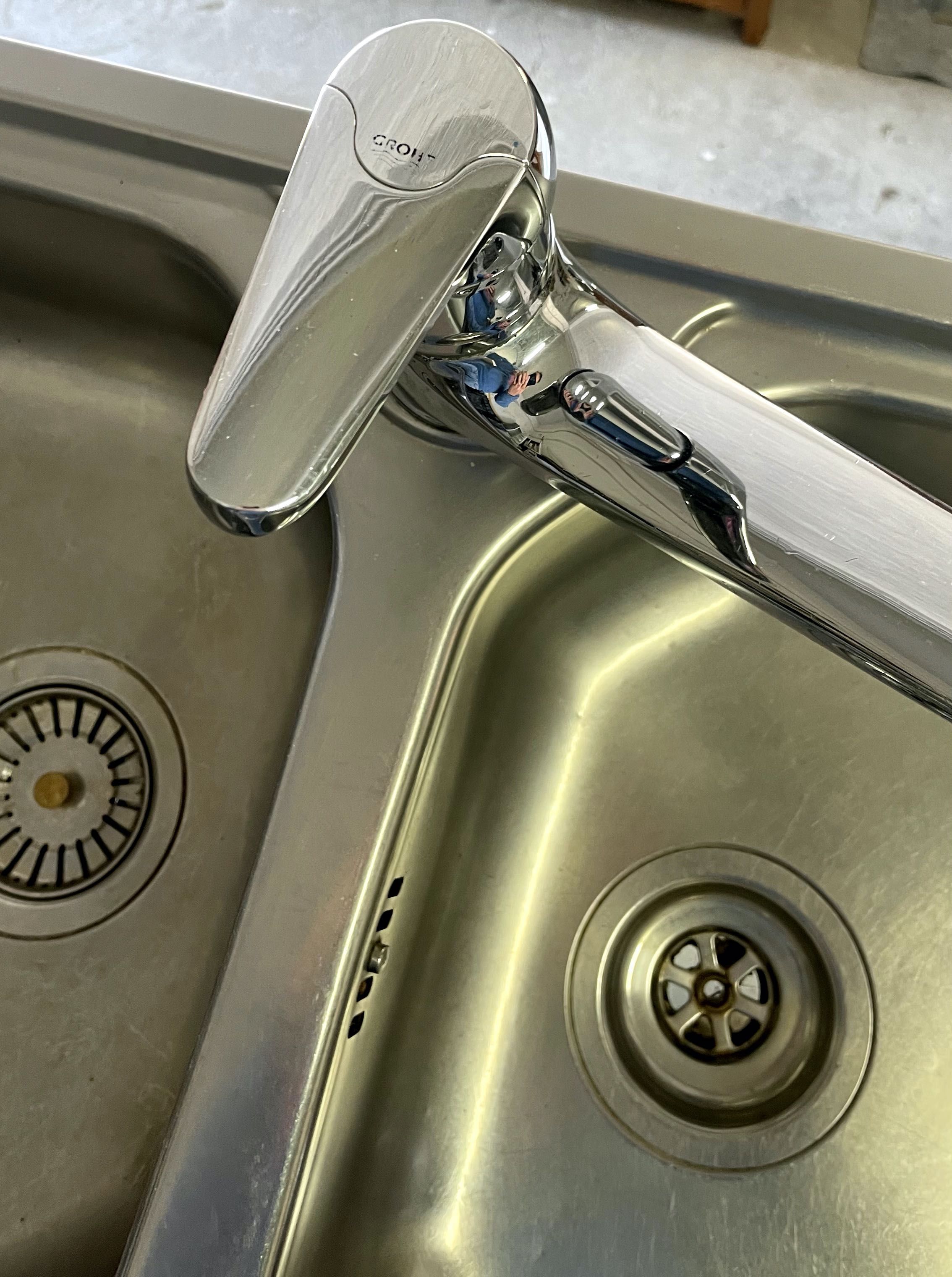 Lava louças 2 cubas em inox, com torneira incluída