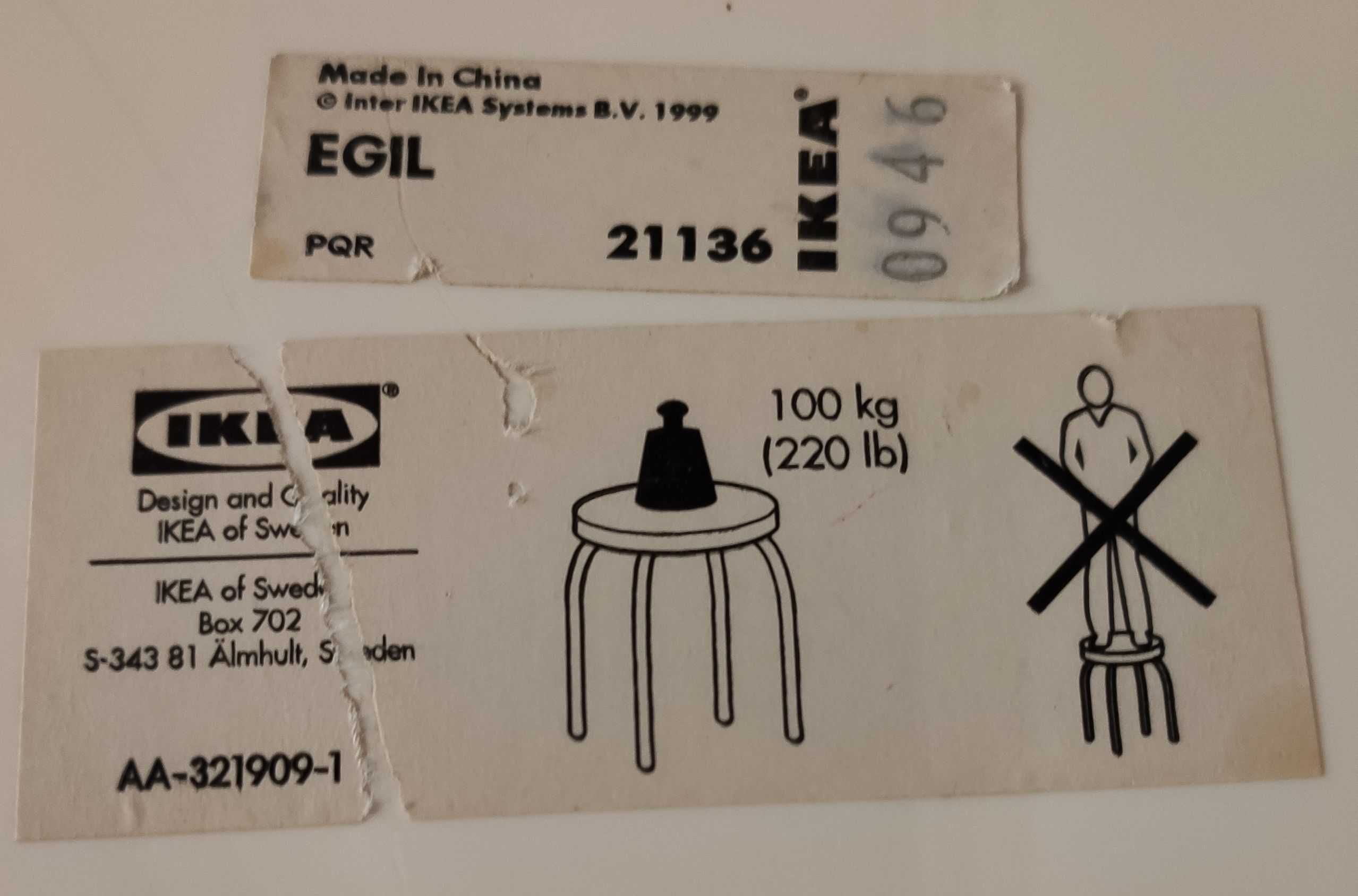 Stołek taboret obrotowy IKEA Egil