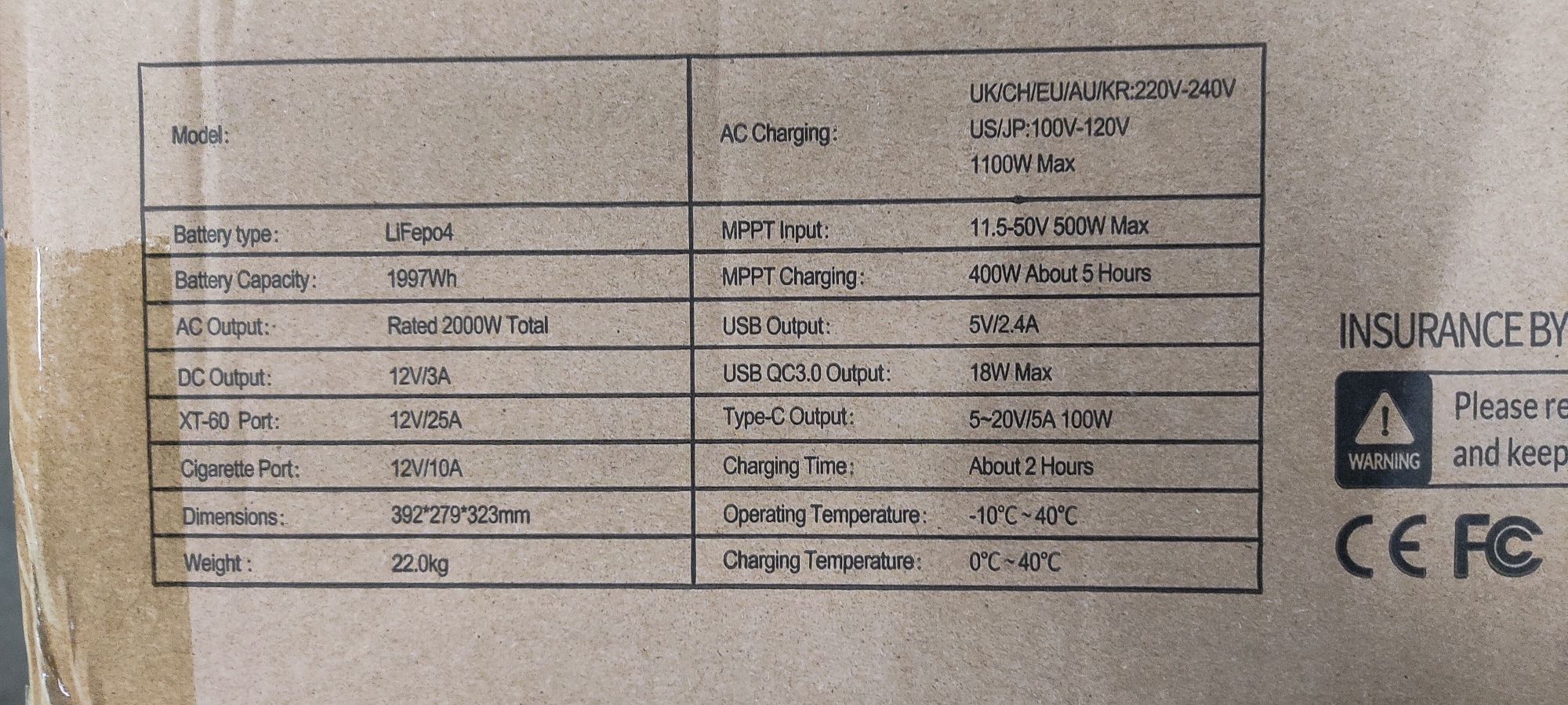 Портативная электростанция 2000w