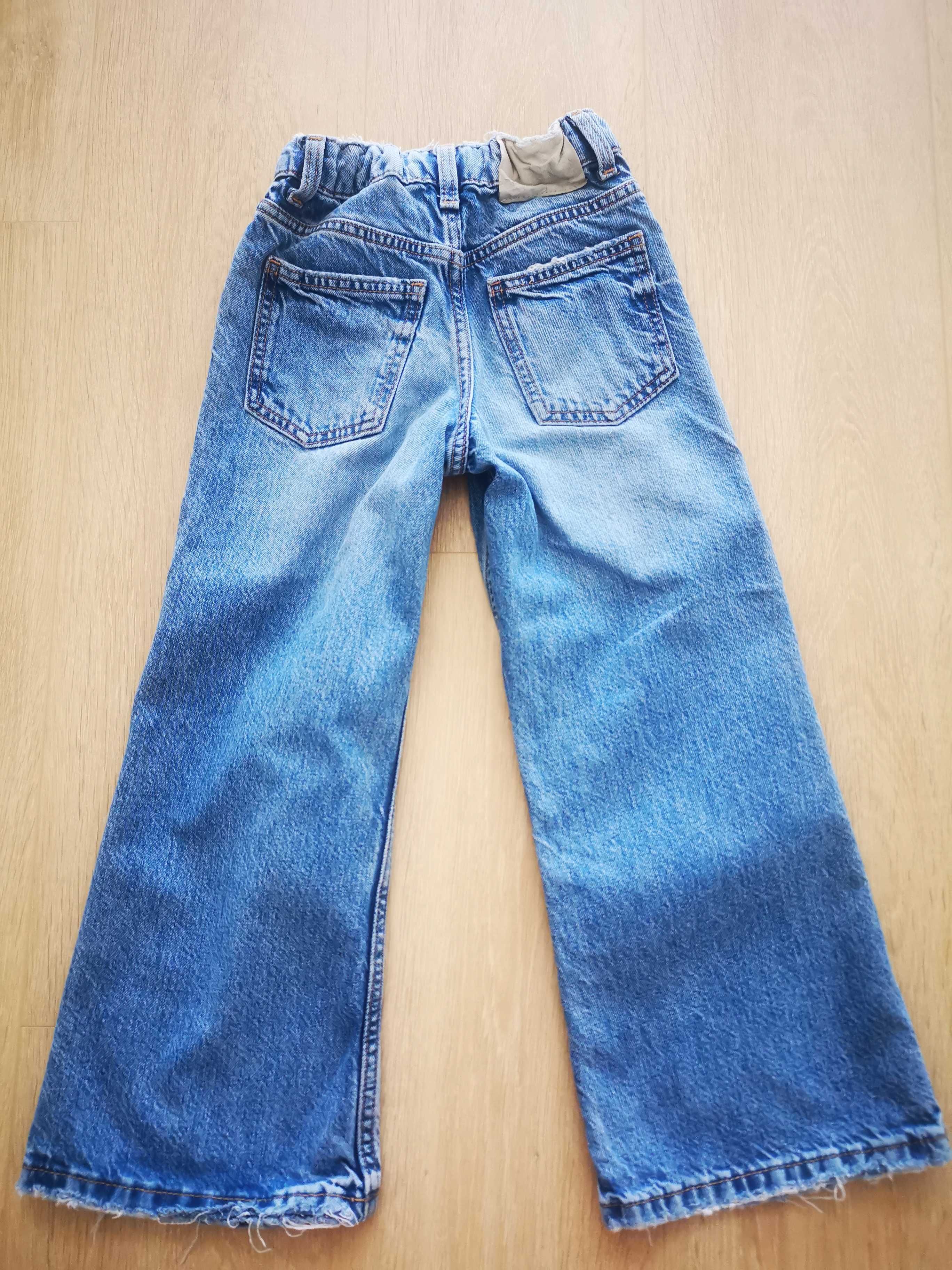 Spodnie Zara jeans dzwony 122cm