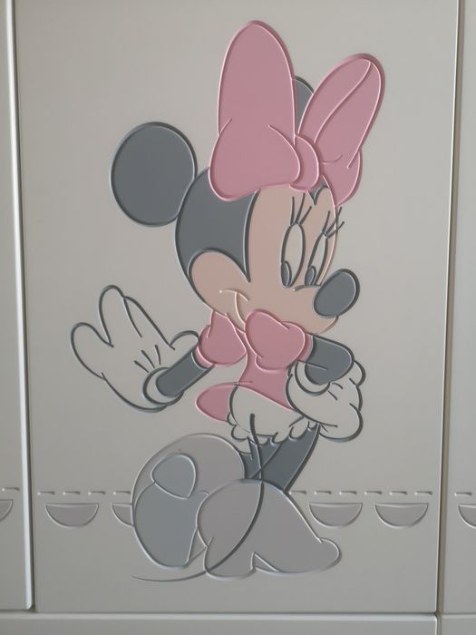 Meble zestaw meblik biały kolekcja minnie mouse regał szafa róż myszka