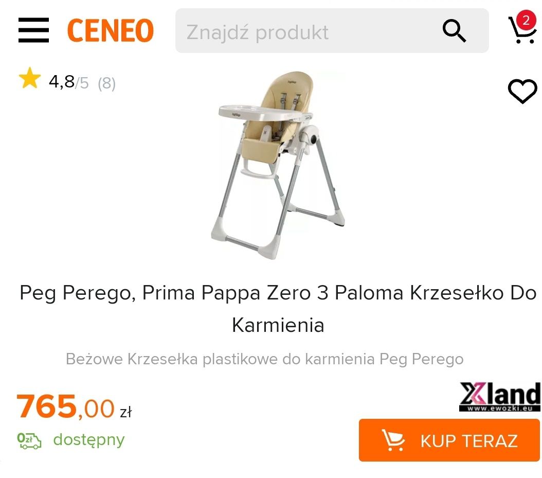 Krzesełko do karmienia jak nowe renomowanej firmy