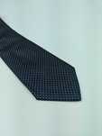 Andrew's Ties granatowy jedwabny krawat w groszki paz19