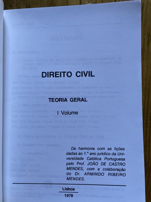 Dois livros Obras Complet Teoria Geral do Direito Civil vol.| e vol.||
