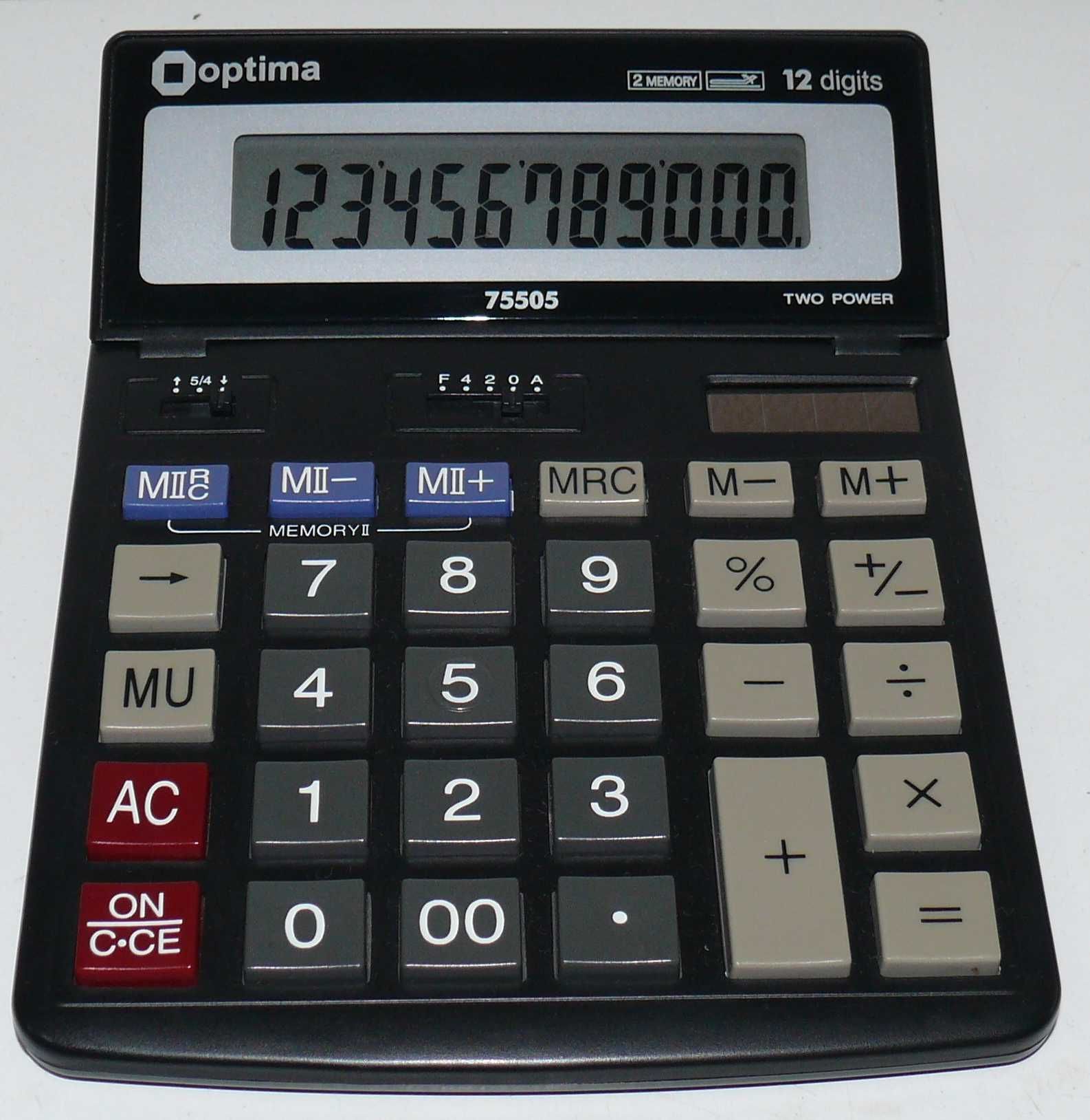 Калькулятор настольный бухгалтерский Optima 75505 (12-разрядов)