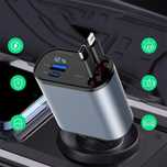 Ładowarka samochodowa Fast Charge 120W USB-C Lightning 4in1