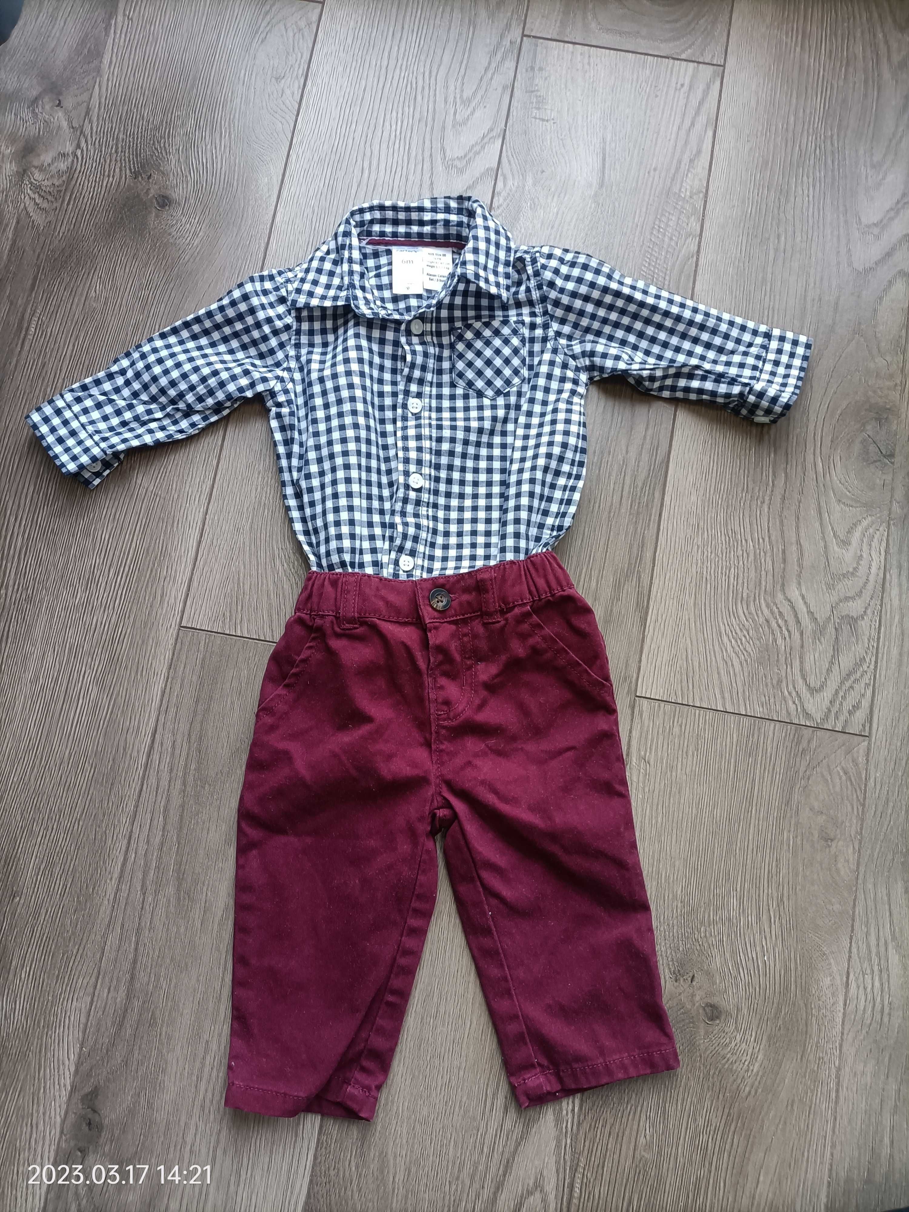 Komplet (body koszulowe+ spodnie)  Carter's rozm. 6M