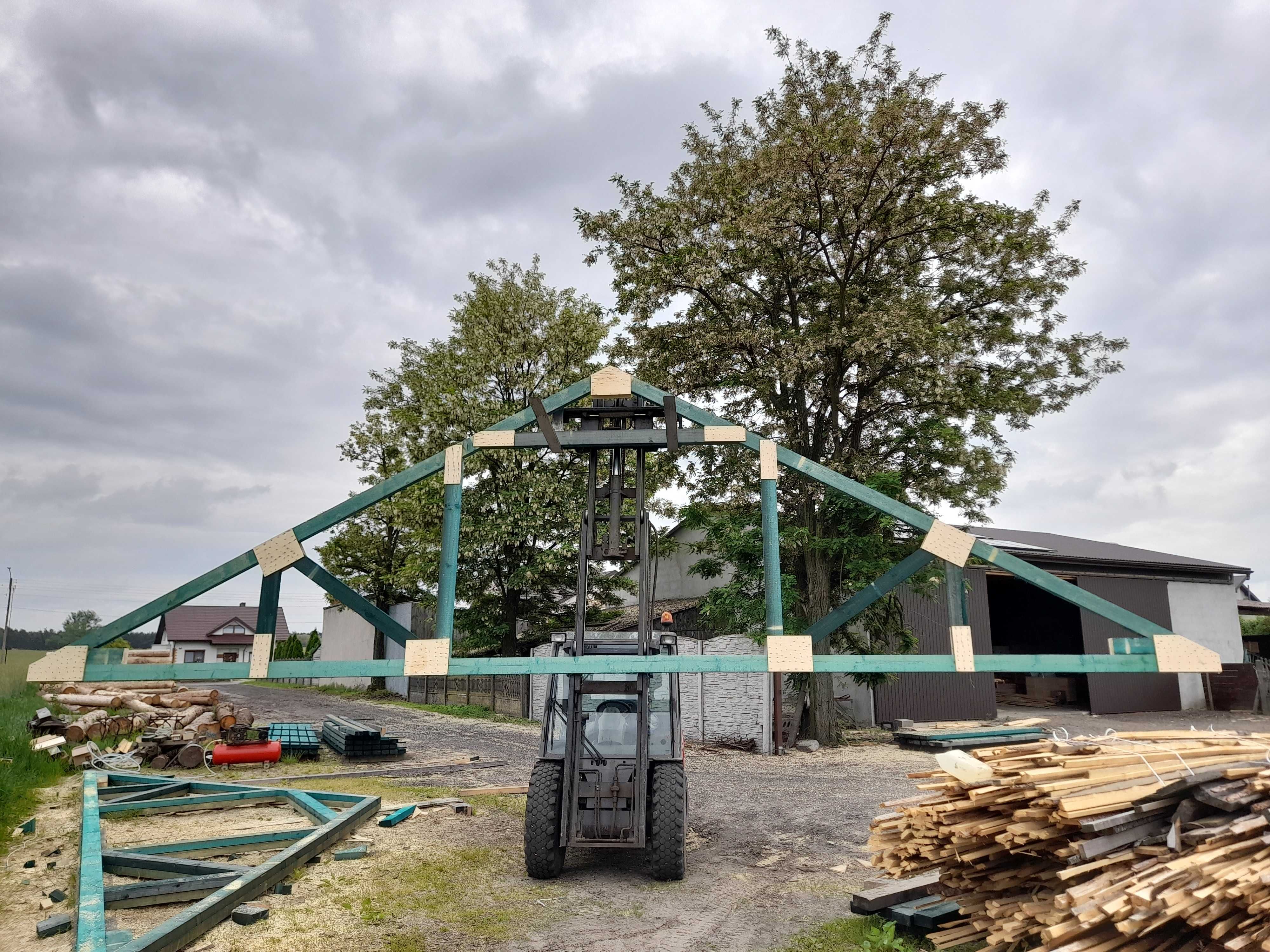 Wiązary dachowe , konstrukcje z drewna