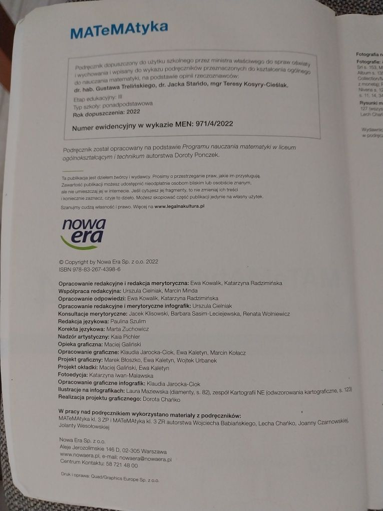 Podręcznik  Matematyka 4