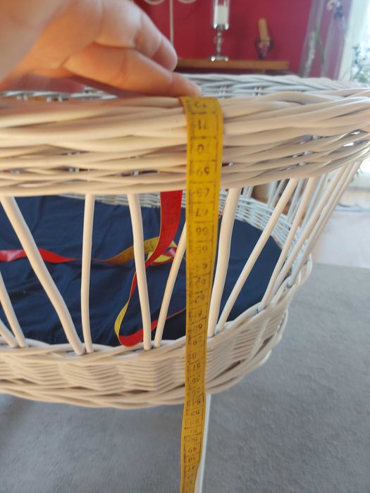 Kosz mojżesza wiklinowy biały