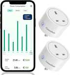 Inteligentne wtyczki Wi-Fi z monitorowaniem energii GreenSun 2 szt.UK