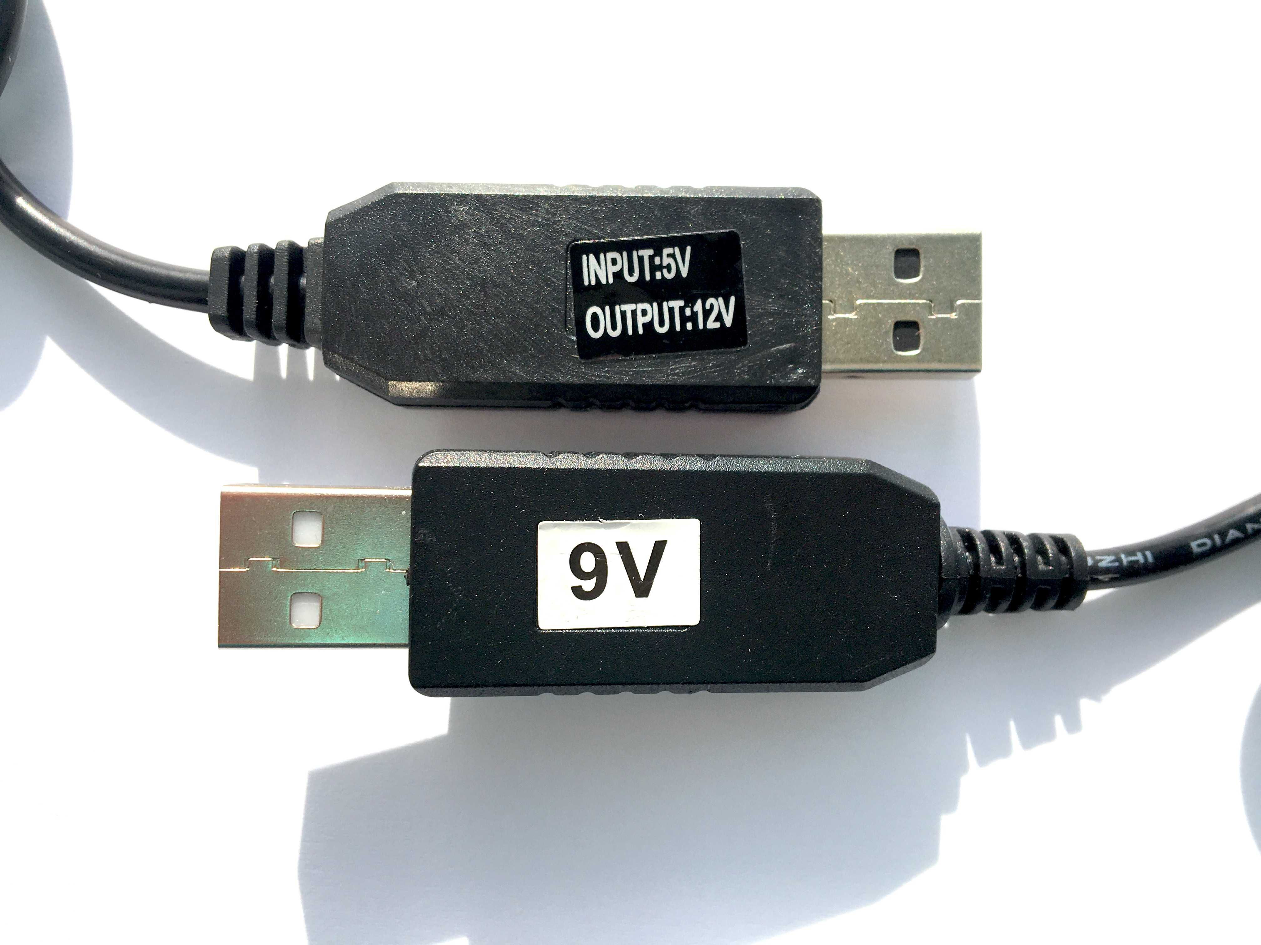 USB повышающий кабель для роутера оптики PON DC 5.5 x 2.1 2.5 9V 12V