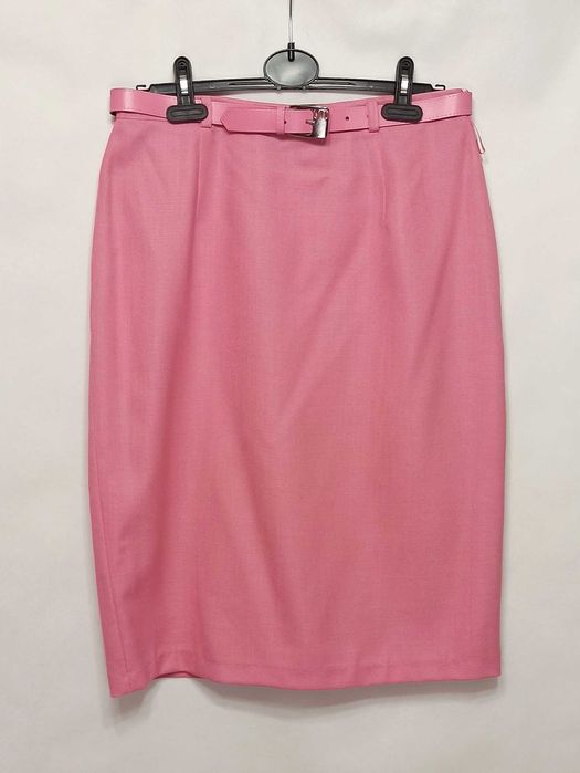 Różowy komplet żakiet spódnica garsonka komplet retro 42 44 XL 2XL
