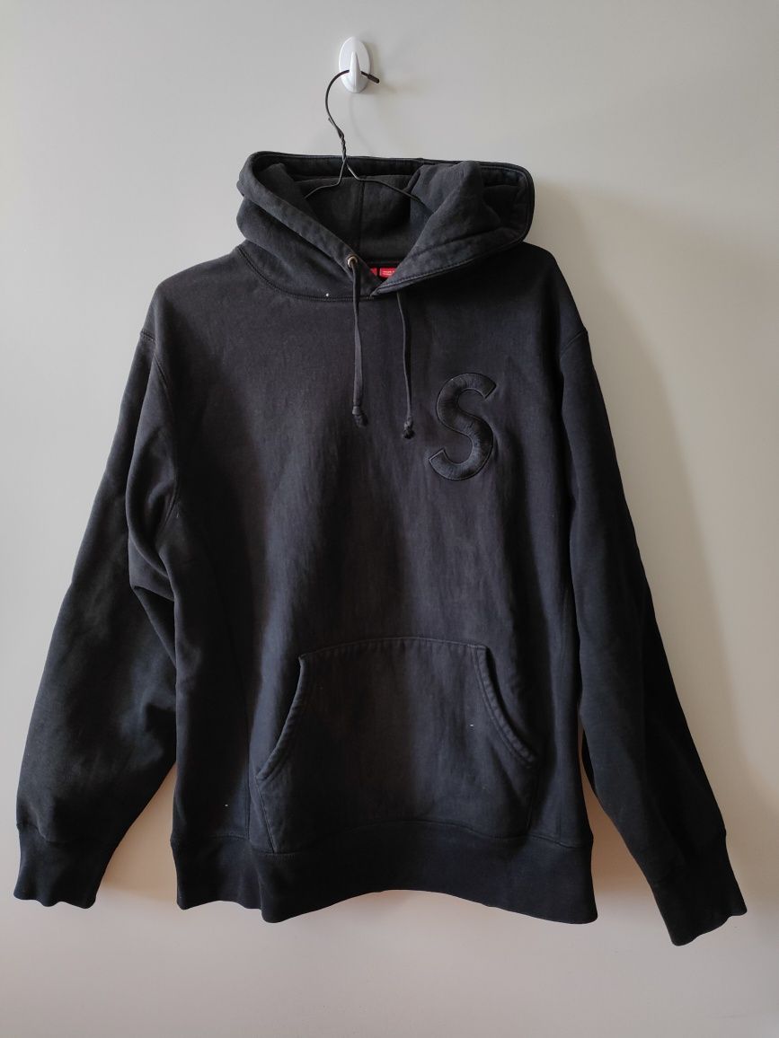 Bluza z kapturem hoodie supreme S czarna L