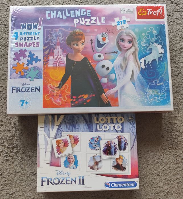 Kraina Lodu Frozen puzzle shapes i gratis lotto