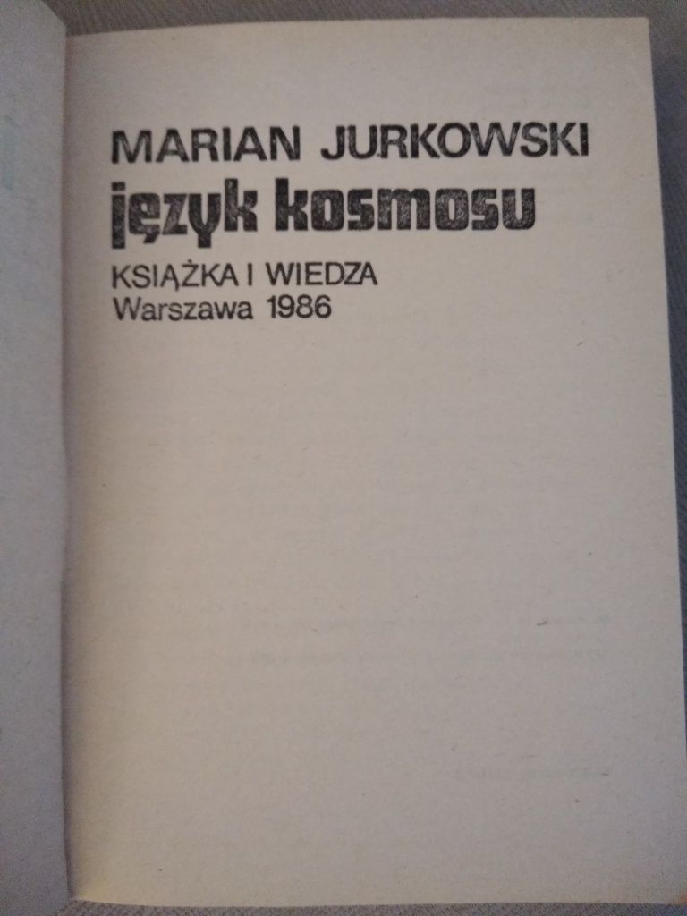 Język kosmosu Marian Jurkowski 1986