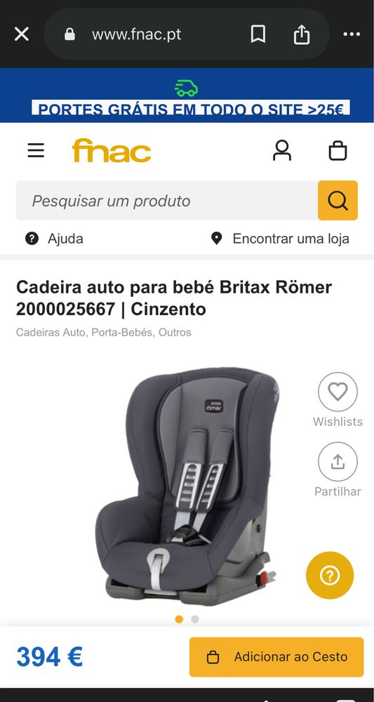 Cadeira auto para bebé Britax com isofix