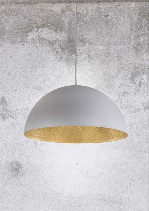 Lampa plafon 90cm sigma sfera biała złota miedziana