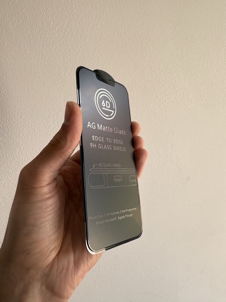 Szkło hartowane MATOWE cały ekran do IPHONE 13 / 13 PRO / 14 / 16e