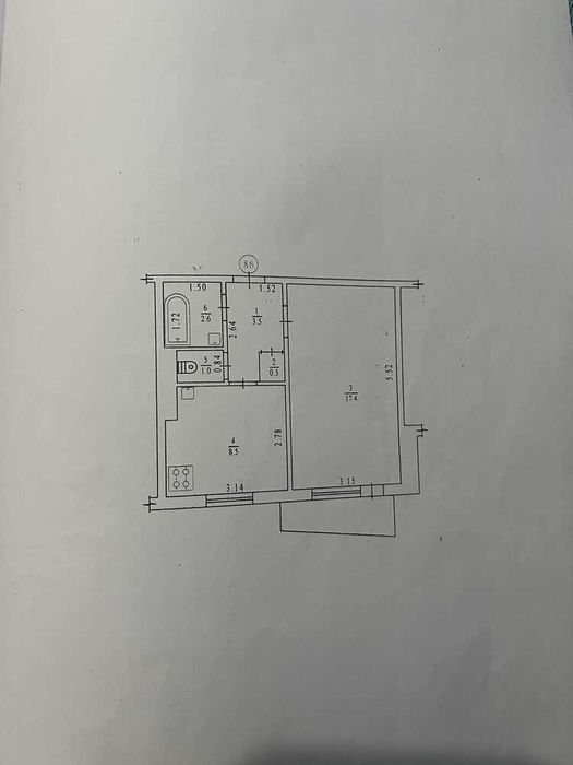 1к квартира 34м2, поверх 4/9, м-н Мотель