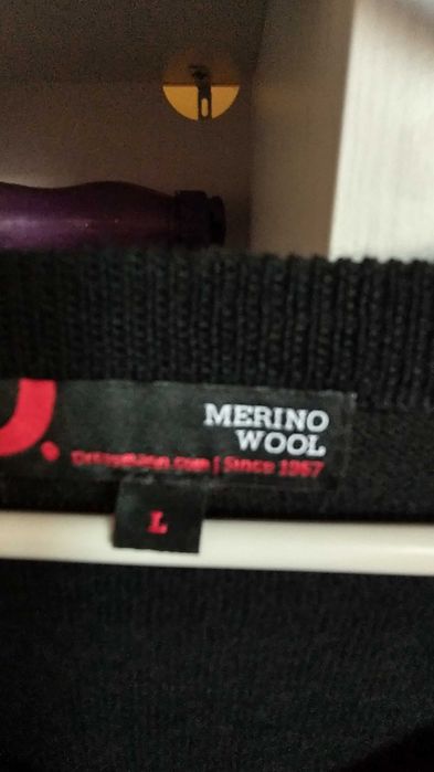 Nowy sweter Dressmann r.L wełna/akryl