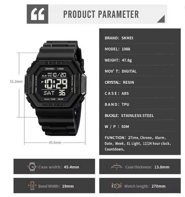 Наручні годинники Skmei 1496/2126/1560/1988