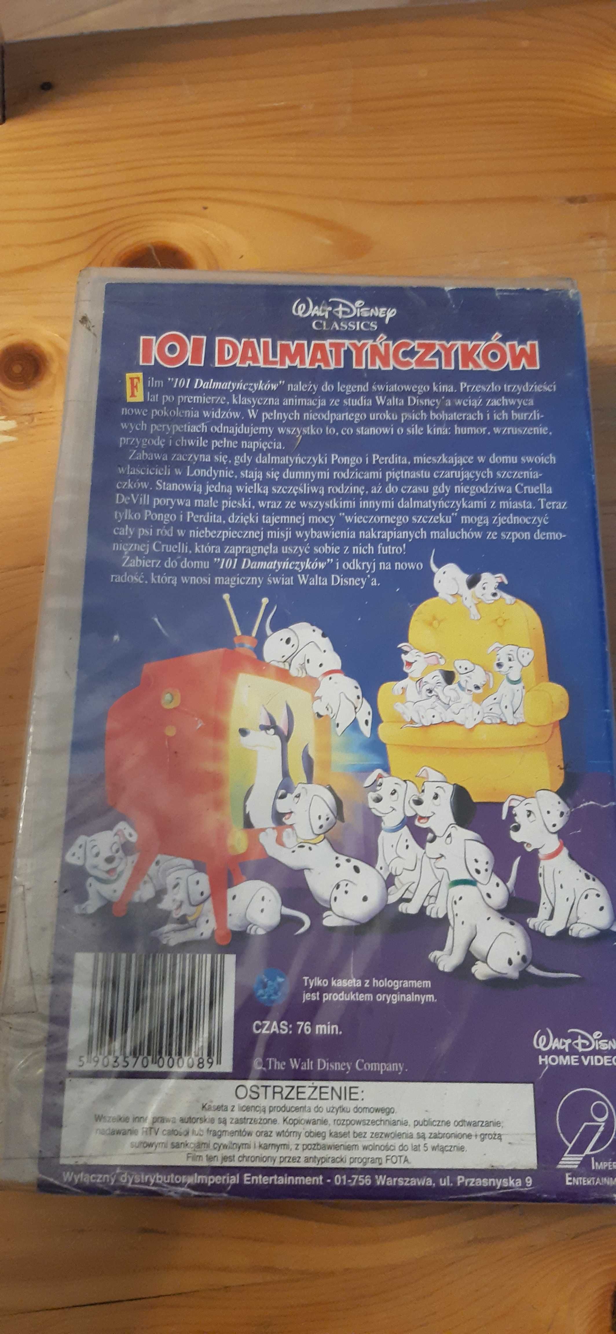 bajka vhs 101 dalmatyńczyków disney