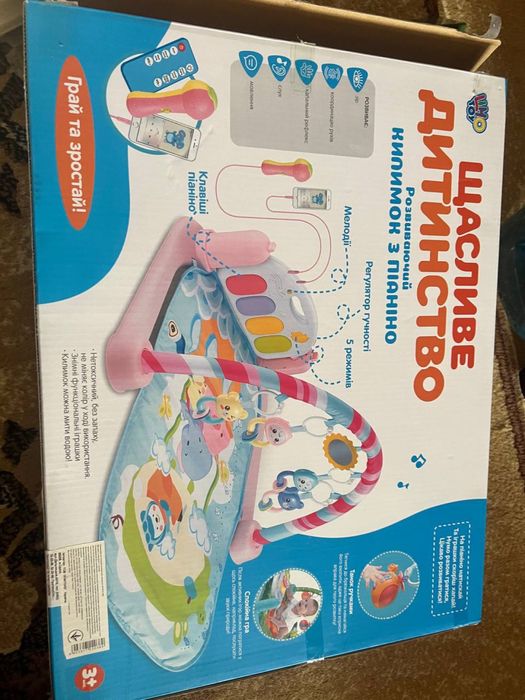 Килимок розвиваючий з піаніно для немовлят