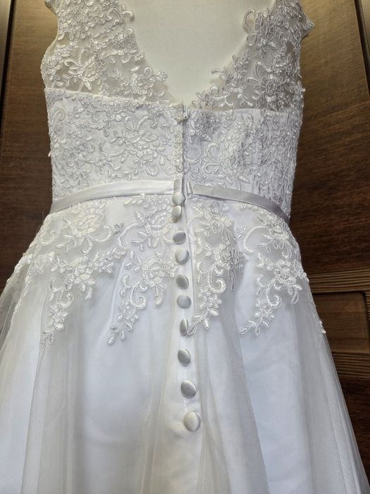 Suknia ślubna 7/8 śnieżna biel