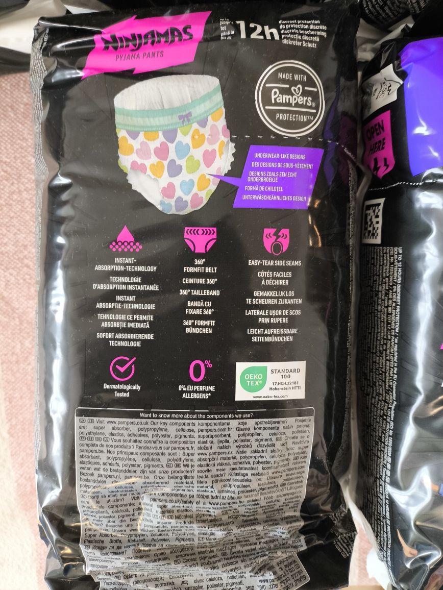Pampers Ninjamas Pyjama Pants 8-12 lat 5 opakowań po 9szt